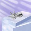 Titanium F136 Diamond Inlaid Ear and Lip Studs - Versatile, Elegant, European & American Style
