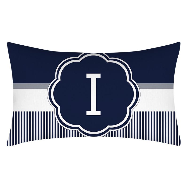 

Наволочка з літерою Синя смужка Декоративна Диван Крісло Накидка Подушка Чохол 30X50 Наволочка Автомобіль Вітальня Домашній декор 30X50cm