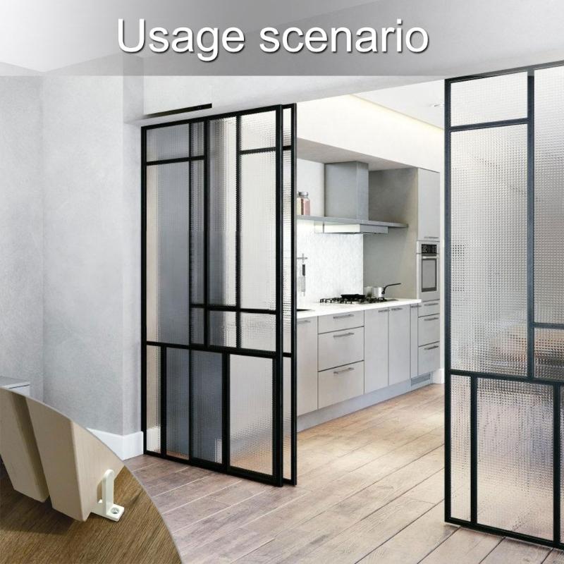 Durability Metal Reinforced Cabinet Track System Universals For Screw Mounted Side Wall Door Easyly Installation