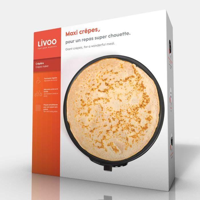 LIVOO DOP196 Crepe Maker 30cm 1000W - Black