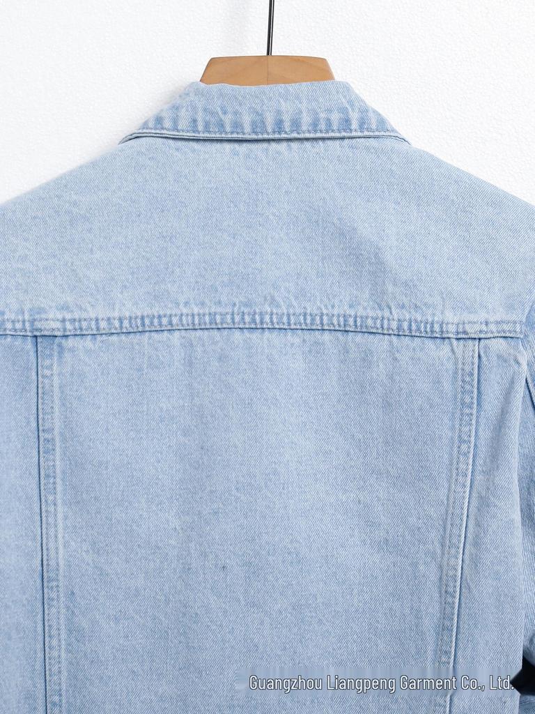 Men's Spring & Autumn 2025 Slim Fit Ripped Denim Jacket - European & American Street Trend.