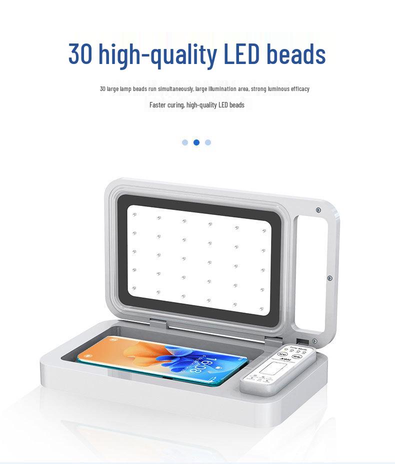 Universal UV Vacuum Curing Machine for Mobile Phone Film Cutting - Automatic Full Coverage with UV Light 275*161*41