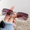 Rimless Vintage Shades Metal Ocean Lenses Sun Glasses Retro Eyewear  for Women & Men