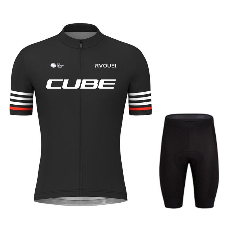 2026 Summer Breathable Cycling Suit Set Rvouei Cube Pro Summer Breathable Bicycle Men's MTB Bike Clothing Maillot Ropa Ciclismo Uniform Suit