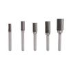 5 Pcs Carbide Burr Set Single Cut Rotary Files with 6mm 0.24in Shank for Engraving Polishing Drilling