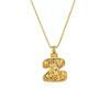European Initial Pendant Necklace: Retro Hip Hop Trend Jewelry for Women