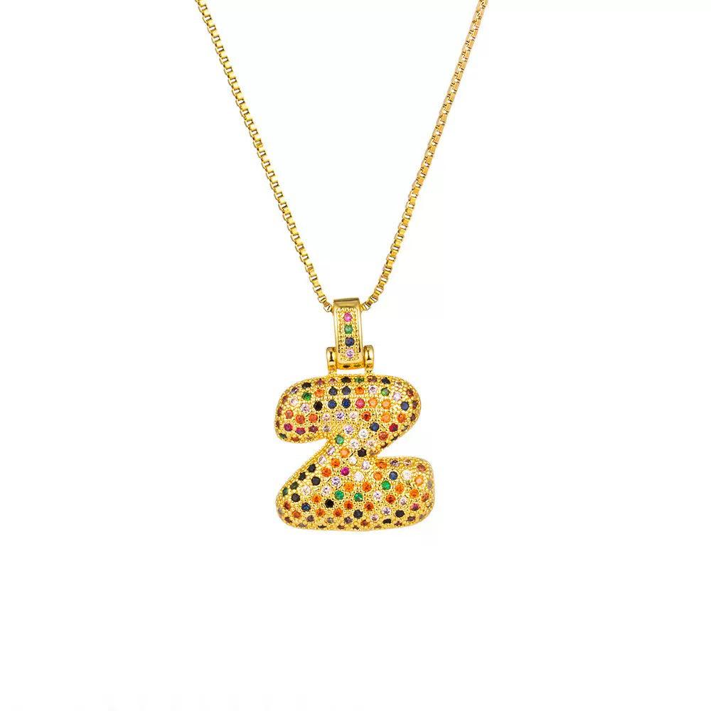 European Initial Pendant Necklace: Retro Hip Hop Trend Jewelry for Women