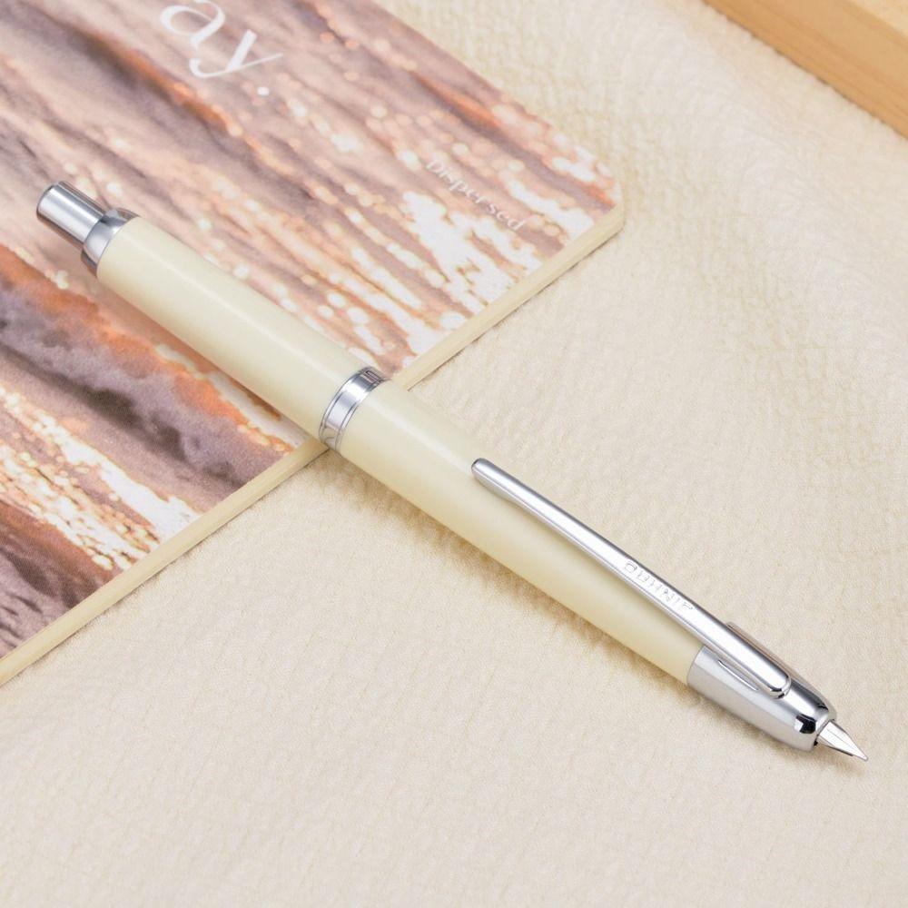 Smooth Writing Click Fountain Pen EF/F Nib Plastic Pen Stylish Ink Converter Pen Writing Supplies