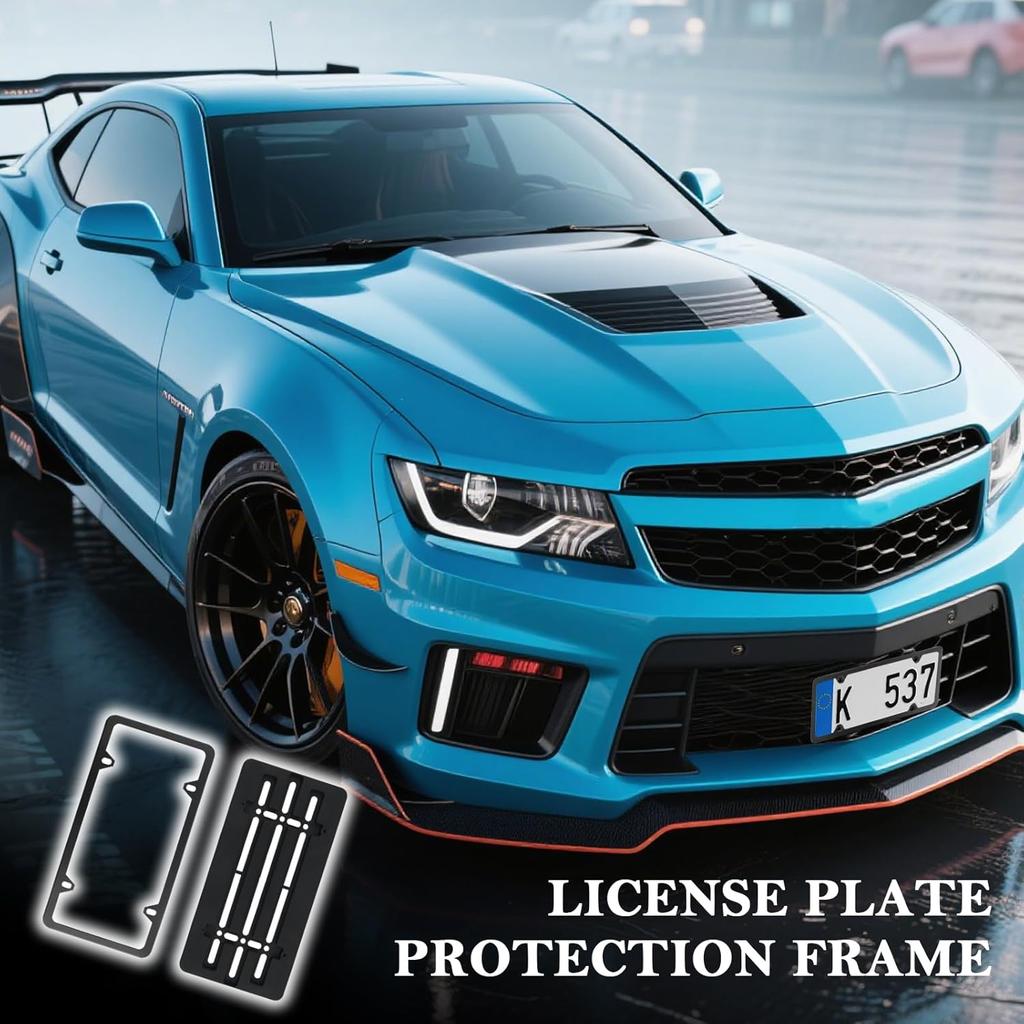Licence Plate Frame Holder,Practical No Drill Front License Plate Bracket For License Plates Fixing,Universal Front Licenses Plates Mount Car