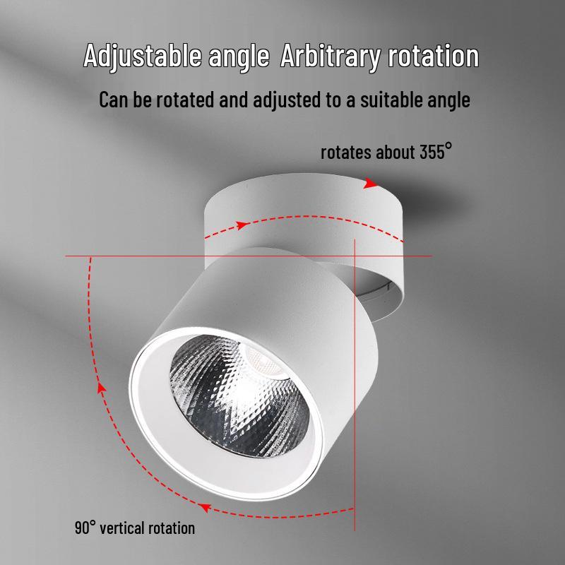 Adjustable LED Anti-Glare Folding Spotlights: Dimmable, Color-Changing, Ideal for Hallway and Wall Wash Background Lighting.