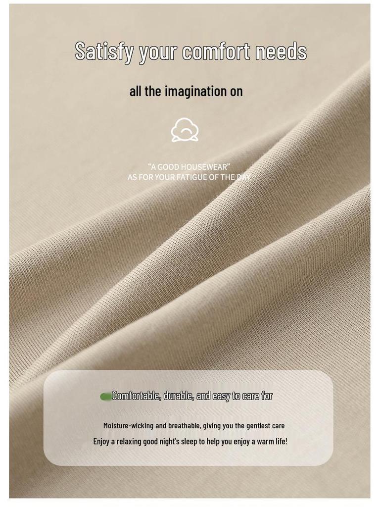 Męski bawełniany komplet casualowy na wiosnę/jesień z długim rękawem do domu