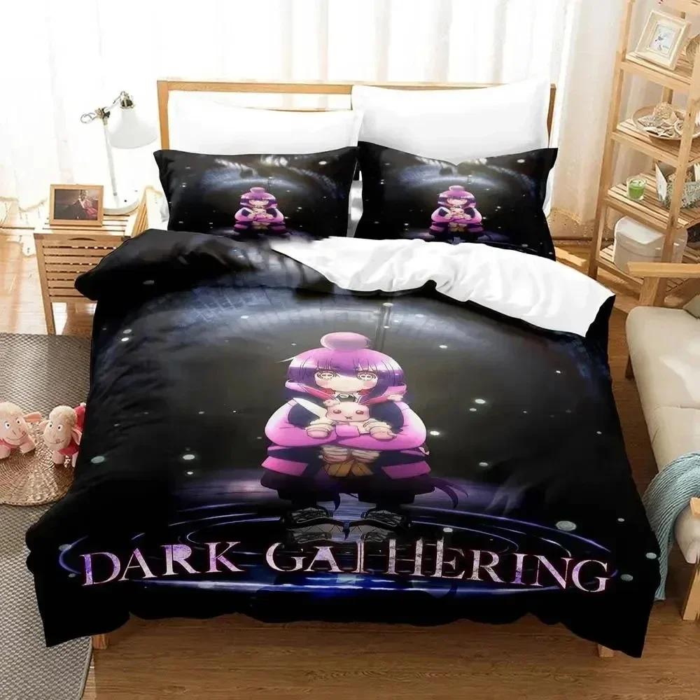 3D Anime Dark Gathering Comfortable Duvet Quilt Cover Pillowcase Bedding Set Children Bedroom Decoration Home Textile