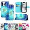 Cute Painted PU Leather Flip Case on For Xiaomi 13T 12T 11T 11 Lite 5G NE Civi 3 2 1S 11 Ultra Poco C40 Wallet Stand Book Cover