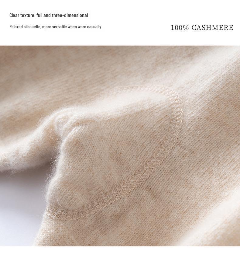 100% Pure Cashmere High-Waisted Warm Knit Base Layer Pants for Women's 2025 Autumn/Winter, Cold-Proof with Tummy Control.