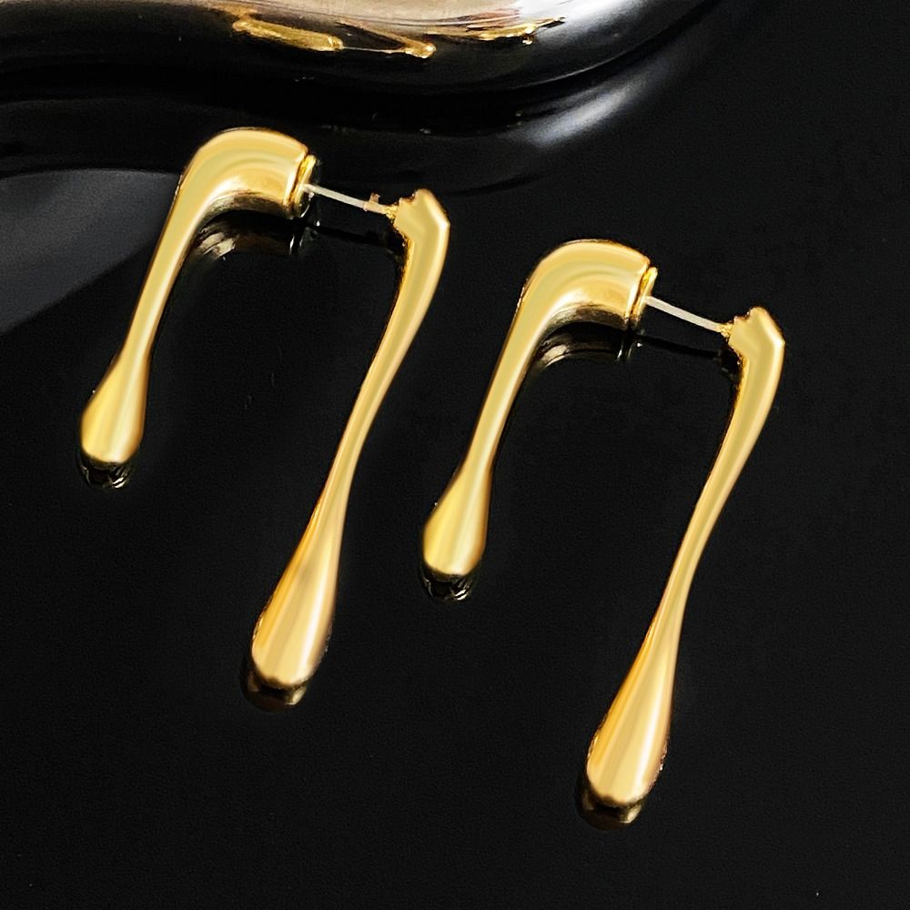 Alloy Long Pendant Earrings Gold/Silver Vintage Geometric Earrings  Women
