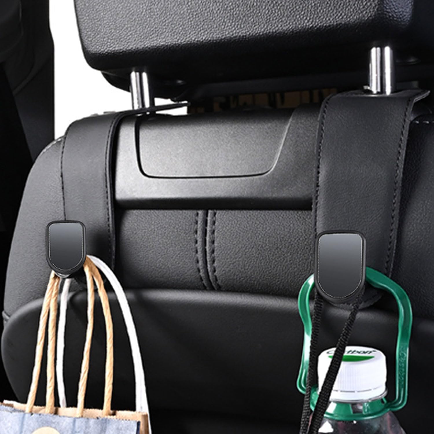 

Headrest Hooks, Car Hooks, Set of 2, Luggage Hooks, 55.1 lbs (25 kg), Luggage чёрный