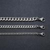 9 Size Bracelets for Men Women Stainless Steel Curb Cuban Link Chain Bracelets Party Jewelry Gift