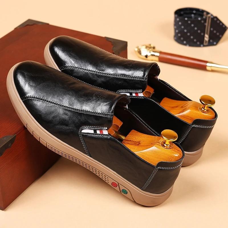 

Spring men s one-pedal driving shoes fashionable soft-soled single shoes versatile casual shoes outer station explosion 38 чёрный