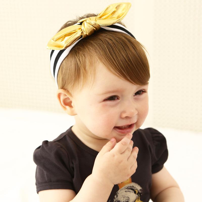 Kawaii Flower Headband Rabbit Ears Turban Headband Baby Girls Kids Hair Bows Head Bands Accessories for Children Headdress