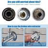 Pipe Stripped Screw Set, Water Faucet Broken Wire Extractor & Stainless Steel Wrench Handle Damaged Nipple Easy Out Remover Tool