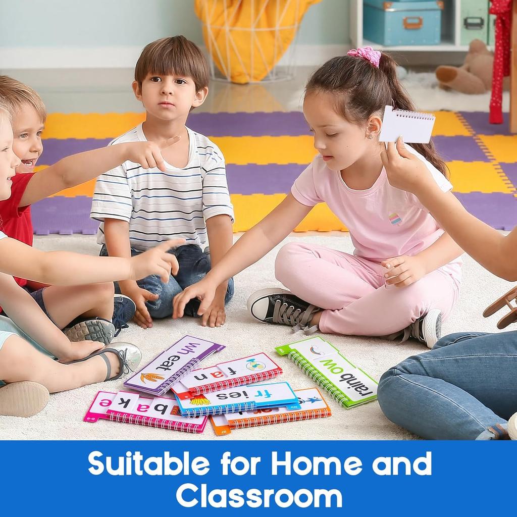 Wortfamilien Build Book 40 Lese-Reim-Klappbücher Lesen lernen Phonics Lernkarten Lernwort-Karten Kinder-Klappbücher