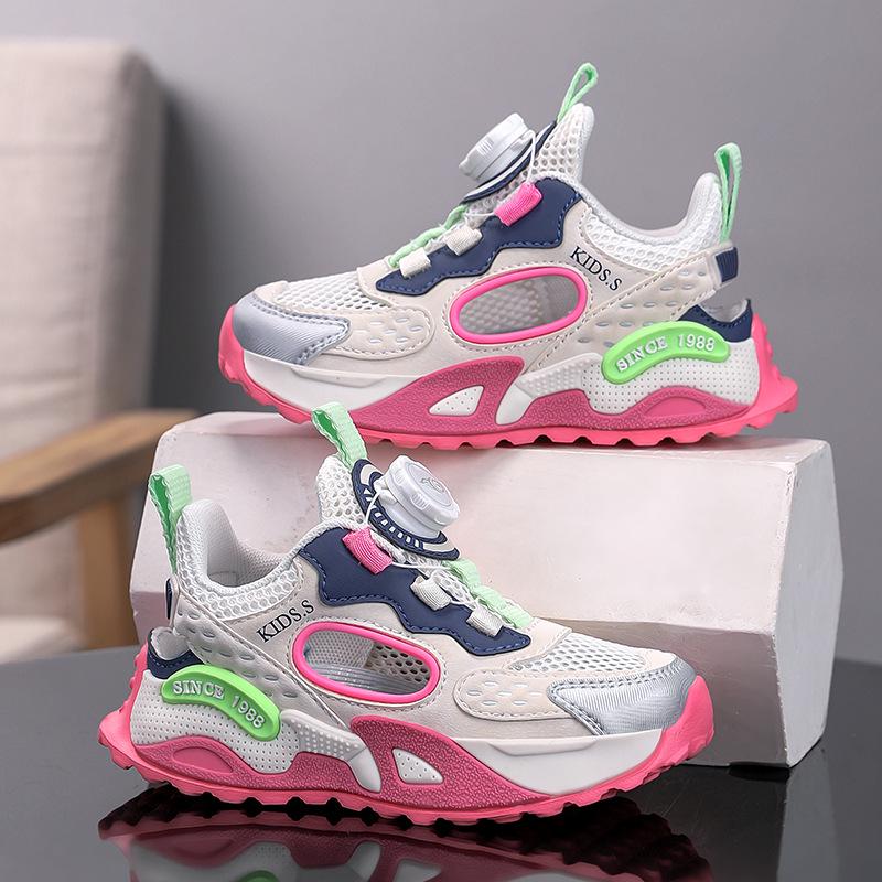 Sommer-Mesh-Laufschuhe für Mädchen - Atmungsaktives Freizeitsport-Schuhwerk für Kinder