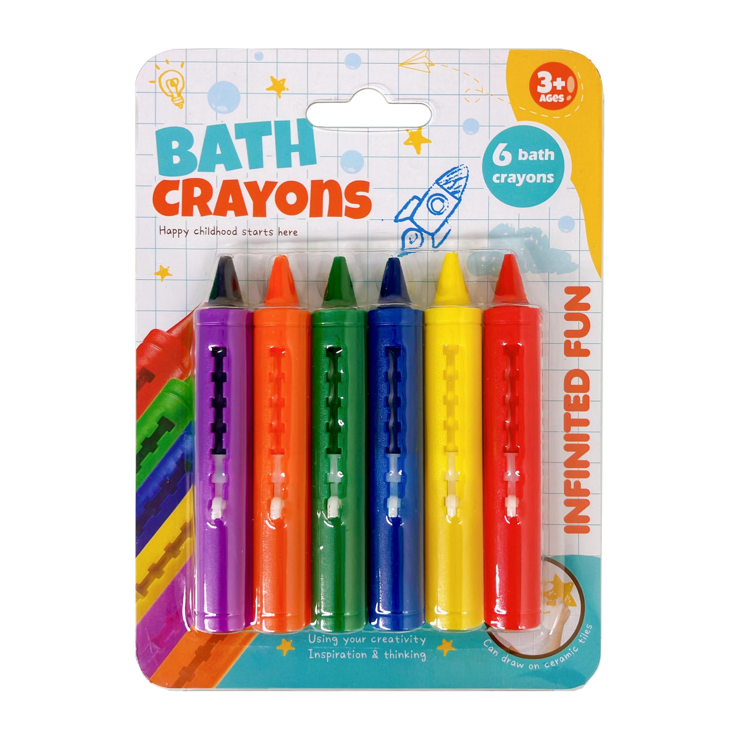 

Bathcrayons Набор мелков для ванны BATH-6C, 6 цветов
