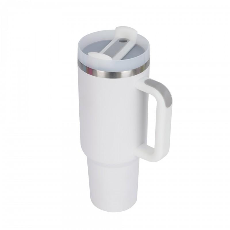 40oz Stainless Steel Insulated Travel Mug With Handle Car Office Home - Double Wall Vacuum Thermos Cup