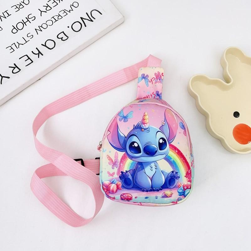 Lilo Stitch Kids Cartoon Mini Backpack With Polyester Fabric For Toddler Daily Use