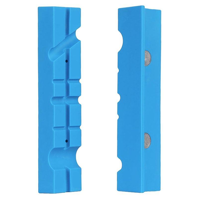 A84E-Vise Jaw Pads 5Inch,1 Pair Soft Jaws For Bench Vise Universal Jaw Covers Multi-Groove Design Clamping Metal Plastics
