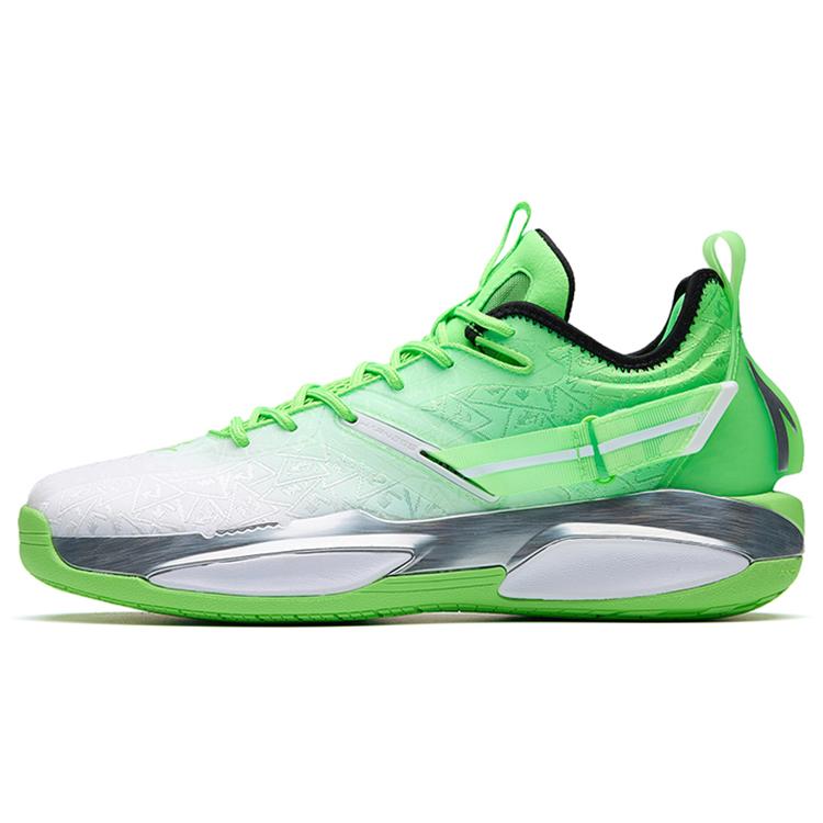 New ANTA GH3 Basketball Shoes Men Low Top ANTA White/Fluorescent Iridescent Green/Black 112231103-6