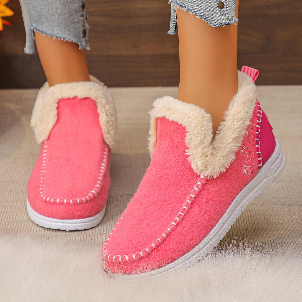 Fashion 2025 New Women Snow Boots Trend Casual Thickened Fluff Shoes Women Winter Keep Warm Comfortable Ankle Boots Zapatos De Mujer