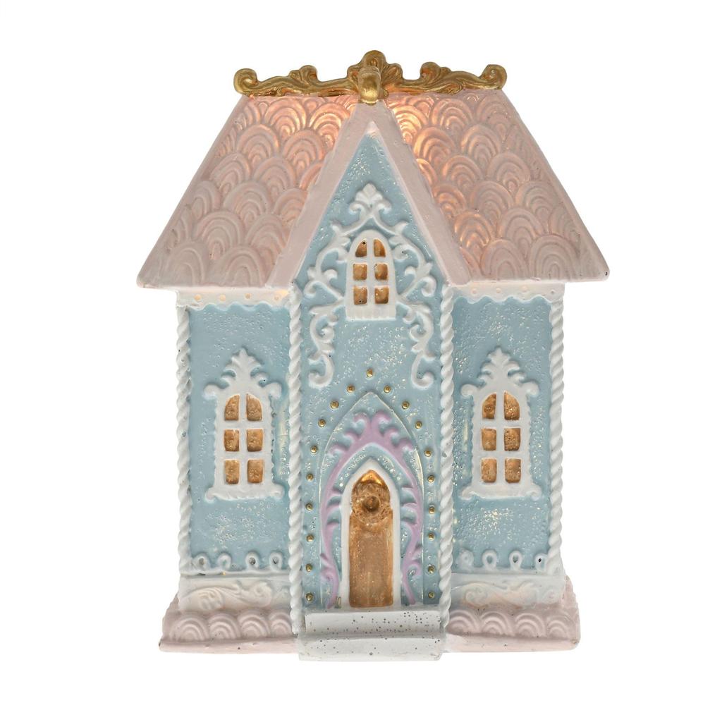 Blue House Ornament 15cm