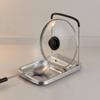Pot Lid and Spoon Rest MultiFunctional Countertop Utensil Stand Space Saving Stainless Steel Ladle