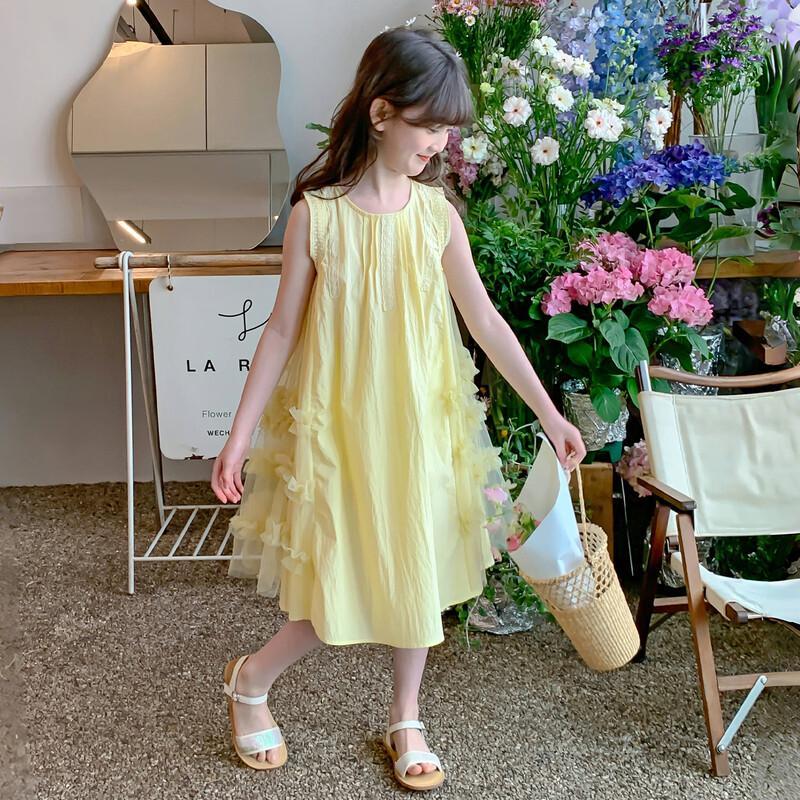 Girls' Summer Mesh Princess Dress