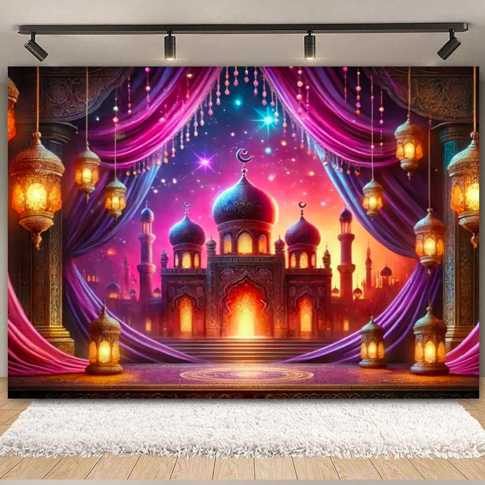 Festa di Compleanno Notti Arabe Marocchine Sfondo Decorazioni Aladdin Sfondo Fotografico Banner per Baby Shower Studio Fotografico Accessori