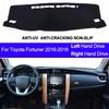 Car Dashboard Cover Dash Mat For Toyota Fortuner 2016 2017 2018 Dashmat Pad Carpet Dash Board Cover Sun Shade Auto Car Styling