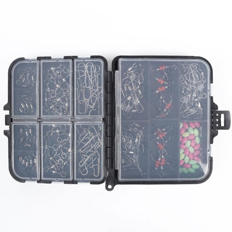 140 Stück Angelschnurverbinder Tackle Snap Wirbel Schieber Lagerwirbel Angelwirbel für Forellenangeln