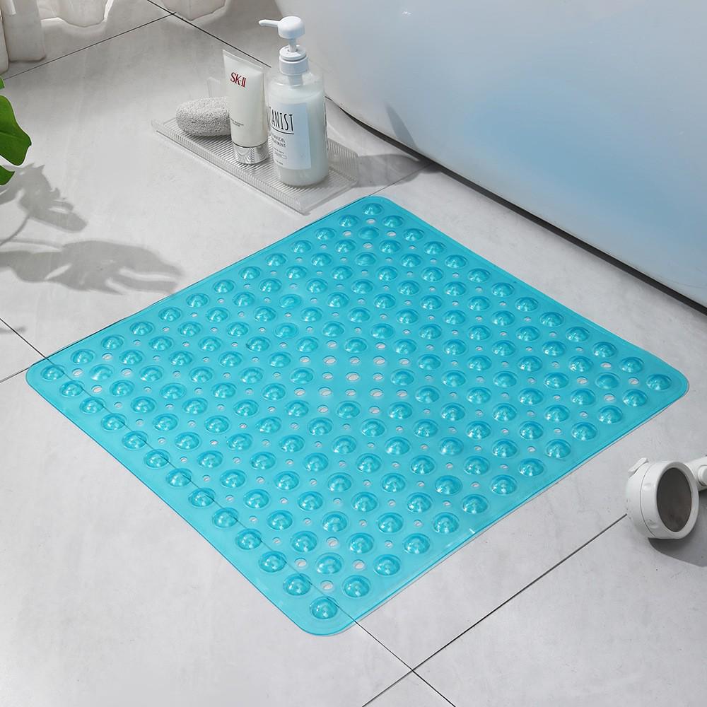 PVC5353 Non-slip Bubble Shower Mat with Suction Cups - Fall Prevention and Water Leakage Protection.