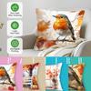 Autumn Bird Maple Leaf Pillowcase Printed Polyester 45X45Cm Throw Pillowcover Decorative Sofa Cushion Pillowslip Home Decor