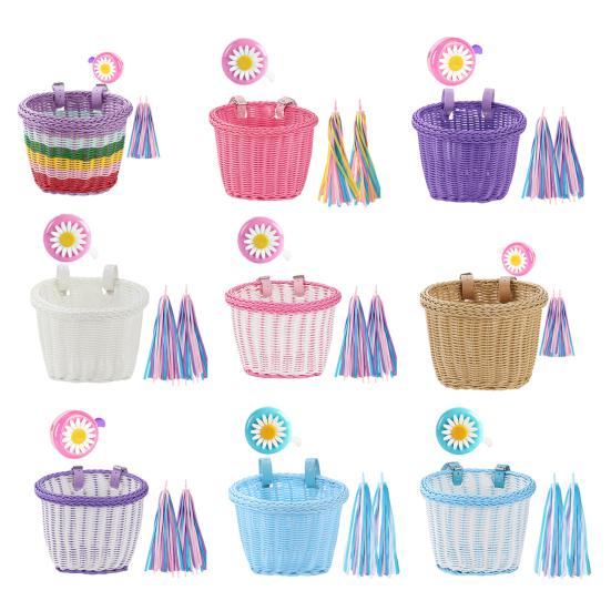 Cykelkorg fram med justerbar rem Stor kapacitet Stark lastbärande Cykelstyre