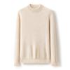 100 Pure Cashmere Shirt Solid Color Flat Semi-turtleneck Sweater Basic Knitting Men