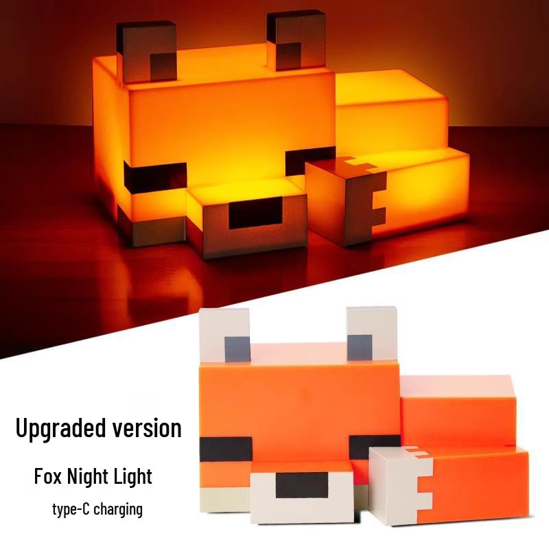 Minecraft Fox Color-Changing Night Light Torch - Toy & Birthday Gift