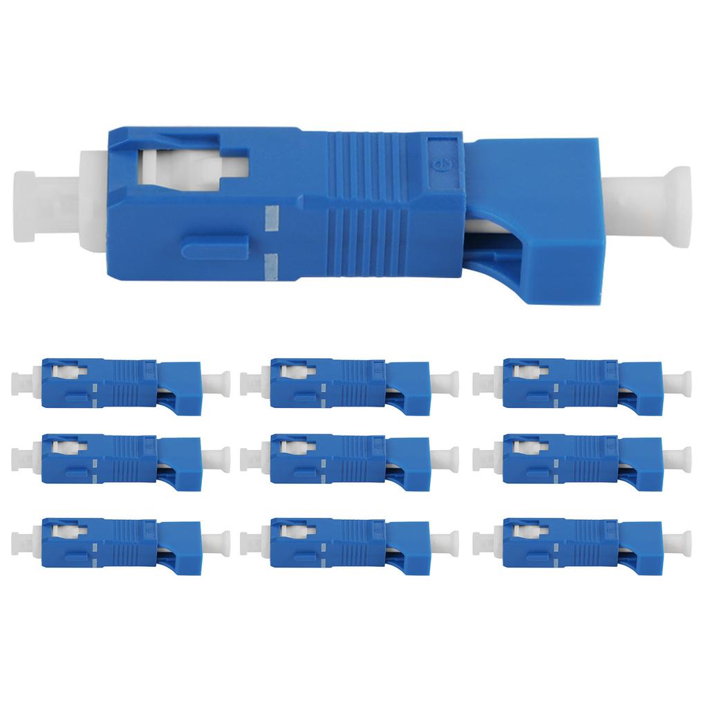 10 Pcs Fiber Optic Adaptor SC Male To LC Female Single Mode Fiber Optic Hybrid Optical Adaptor Converter