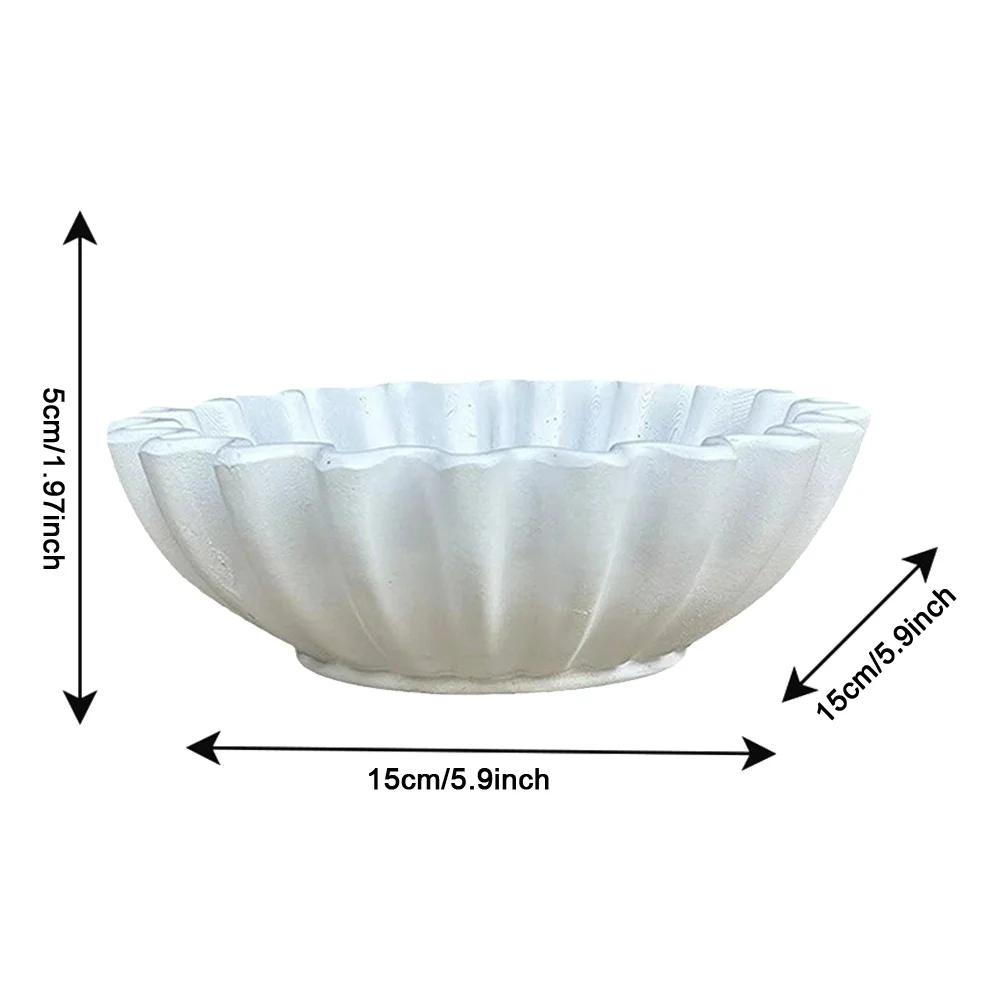 

Винтажное кольцо из смолы, белые декоративные миски, современная миска для домашнего декора, зубчатая декоративная миска из смолы, волнистая миска для домашнего декора, подарки S белый