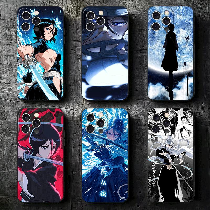 Bleach Kuchiki Rukia Soft Phone Case for iPhone 16 16E 17 Air 15 Pro Max 14 Plus 13 Mini 11 12 7 Black Cover Back Shell