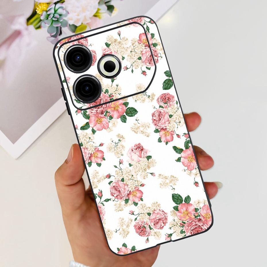 2024 Fashion Case For Tecno Pova 6 Neo Black Silicone Soft TPU Back Cover For Tecno Pova 6Neo 4G Phone Cases