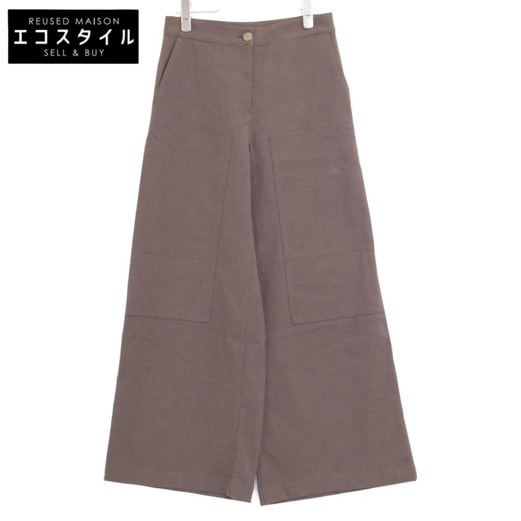 Theory [Excellent condition/Made In 2012] 01-4206403-380-698 Crisp Twill Cargo Wide PNT Cargo Wide Pants Bottoms 00 BrownUsed