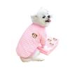 Autumn and winter new models, large and small dog clothes, pet products, fleece jacket, French fighting cat, two-legged clothes, plaid