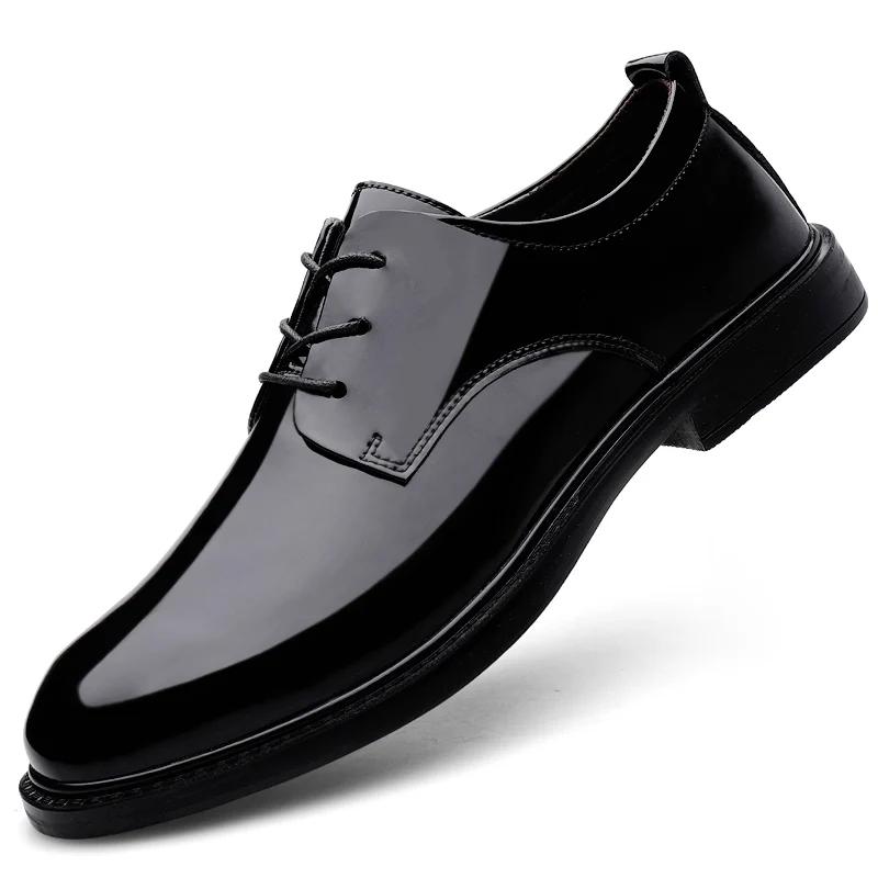 Fashion Bright Surface Oxford Shoes Man Casual Lightweight Luxury Brand Summer Loafers Genuine Leather Moccasins Comfy Dress Mens Shoes